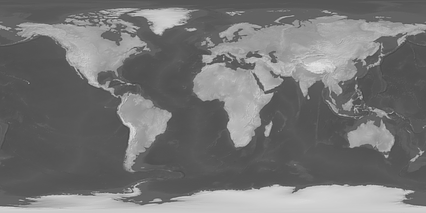 World map (Equirectangular projection) in white smoke on transparent ...