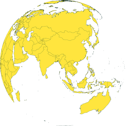 Myanmar (Burma) on world map (Orthographic projection) in night teal on ...