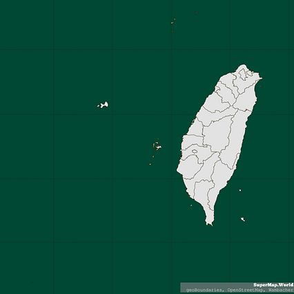 Taiwan map (Mercator projection) showing chinese taipei boundaries in ...