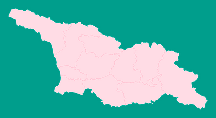 Georgia map (Mercator projection) showing autonomous republic, region ...